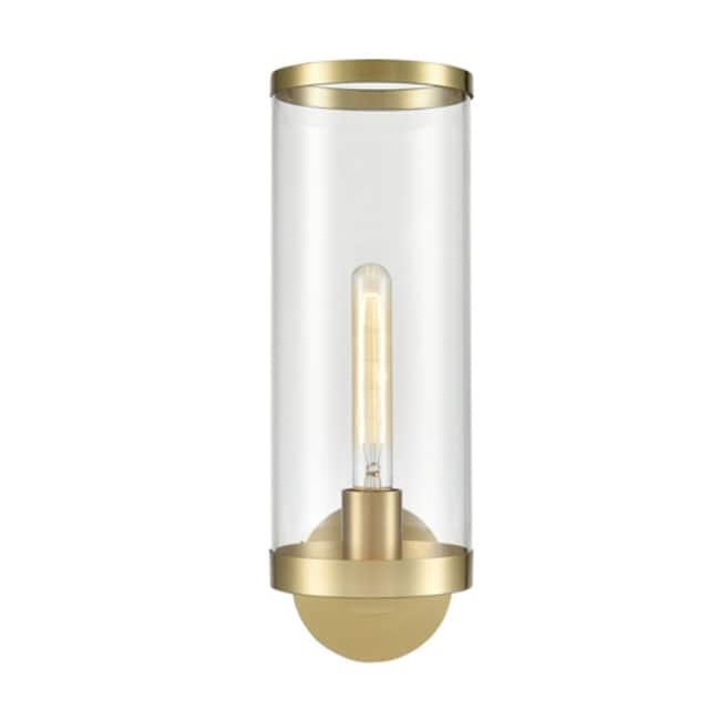 Alora Lighting WV311601CG Revolve II 17" Tall Bathroom Sconce - Natural Brass