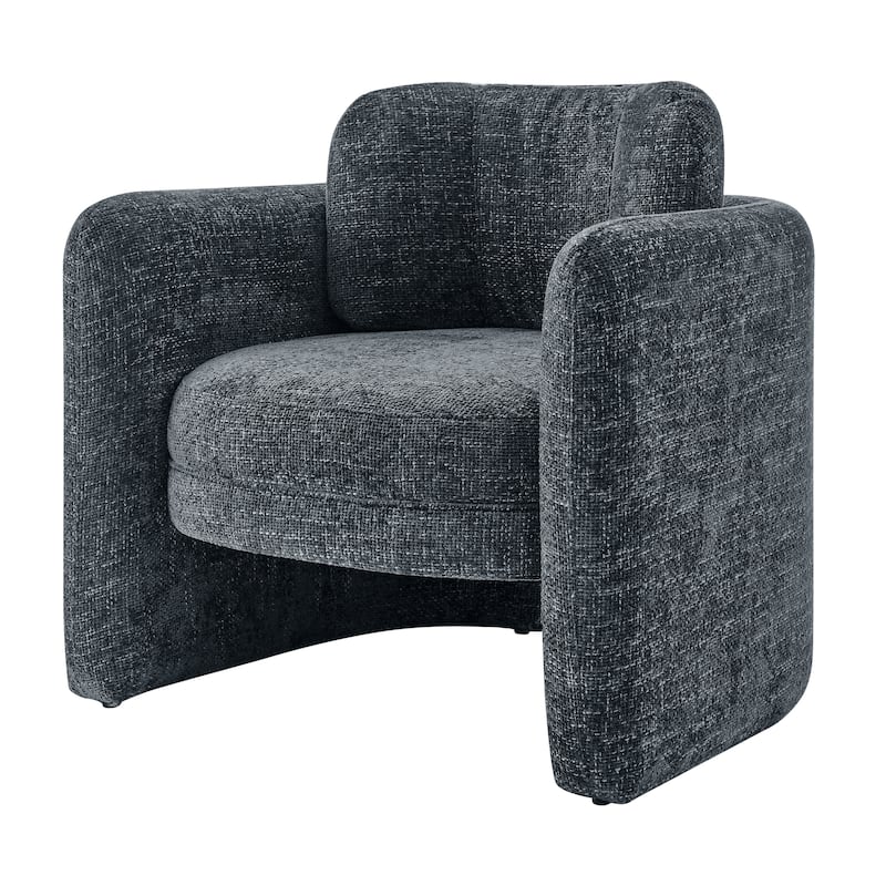 NPD Furniture Deryll Chenille Accent Arm Chair - Grenada Charcoal