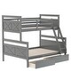 preview thumbnail 16 of 16, Twin over Full Bunk Bed with Ladder and Storage Drawers