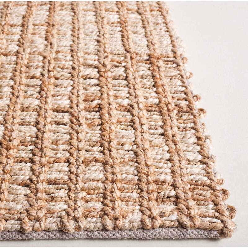 SAFAVIEH Flatweave Natural Nadette Fiber Farmhouse Jute Rug