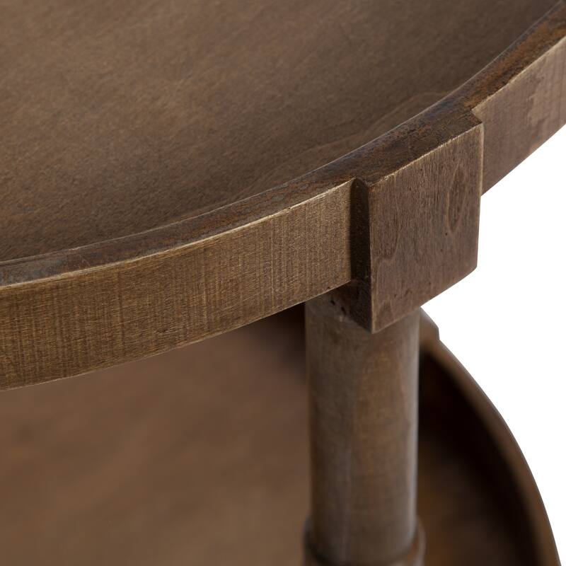 Kate and Laurel Bellport Round Wood Side Table