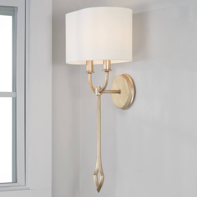 Claire 2-light Brushed Champagne Wall Sconce - Brushed Champagne