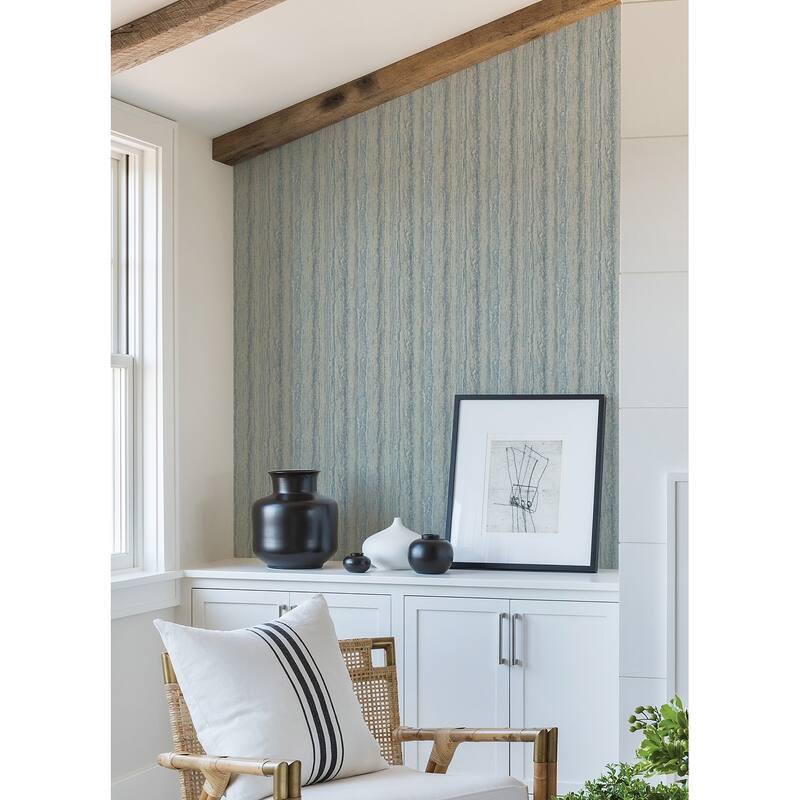 A-Street Prints Hilton Blue Marbled Paper Wallpaper