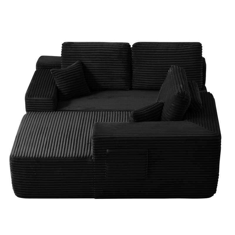 104" Cloud Sectional Sofa with L-Shape Chaise and Side Pockets, Modern Modular Design, Deep Seating, Upholstered Couch