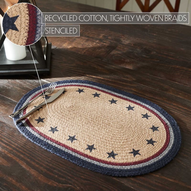 My Country Oval Placemat Stencil Stars 10x15