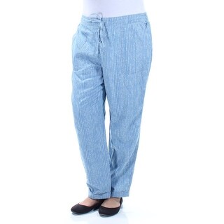 Shop Style Co Womens Light Blue Pants Size L On Sale