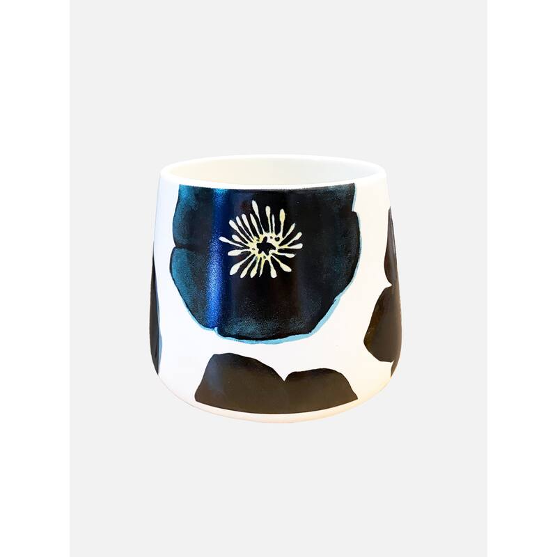 Green Winter Rose Porcelain Mug