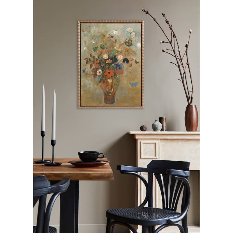 Sylvie Beaded Still Life Flowers Canvas by Art Institute of Chicago