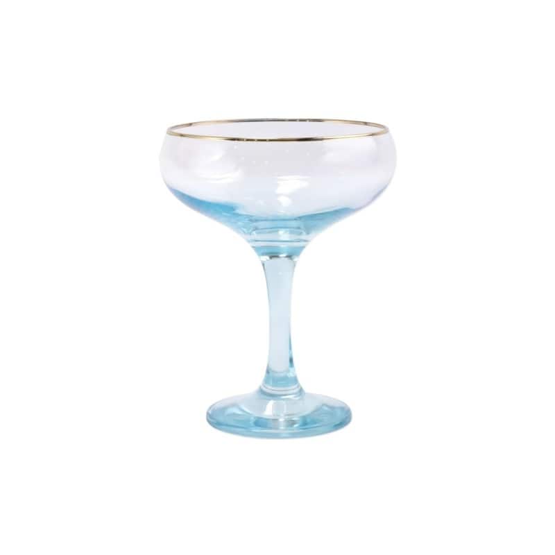 viva by VIETRI Rainbow Assorted Coupe Champagne Glasses - Set of 4