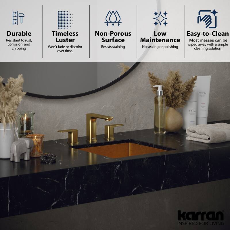Karran USA CCU500 Cinox 15-3/4" Square Stainless Steel Undermount