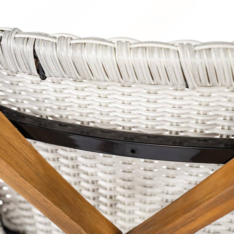 Outdoor Bar Stool with Wicker Set of 2