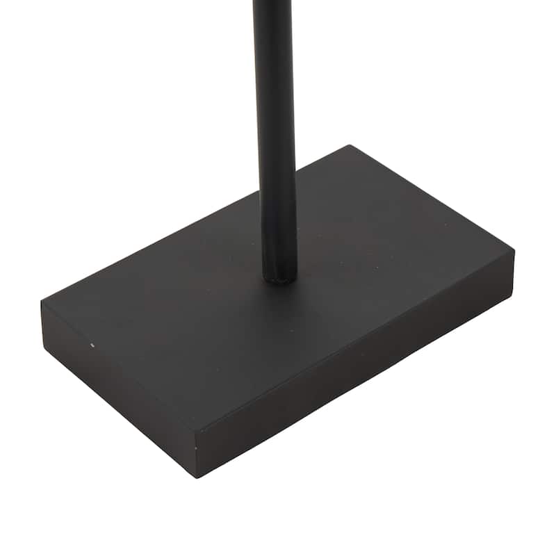 Metal Tall 2 Hook Easel with Gold Accents - Black - Roche River Decor