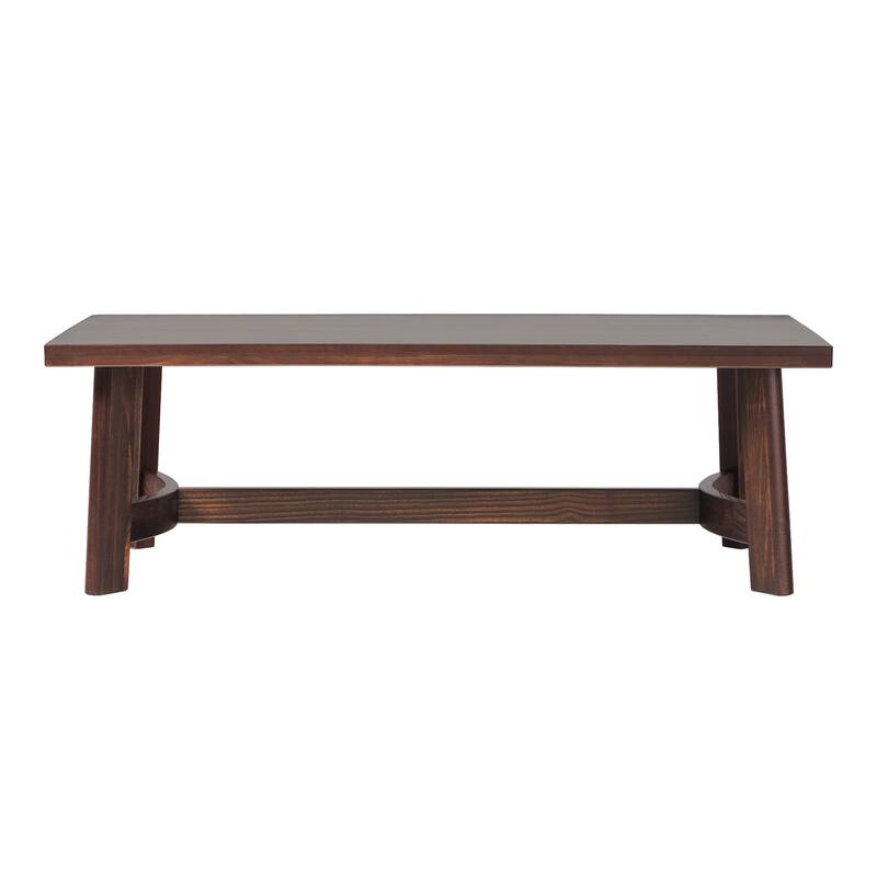 Walker Edison Modern Farmhouse Solid Wood Rectangle Coffee Table