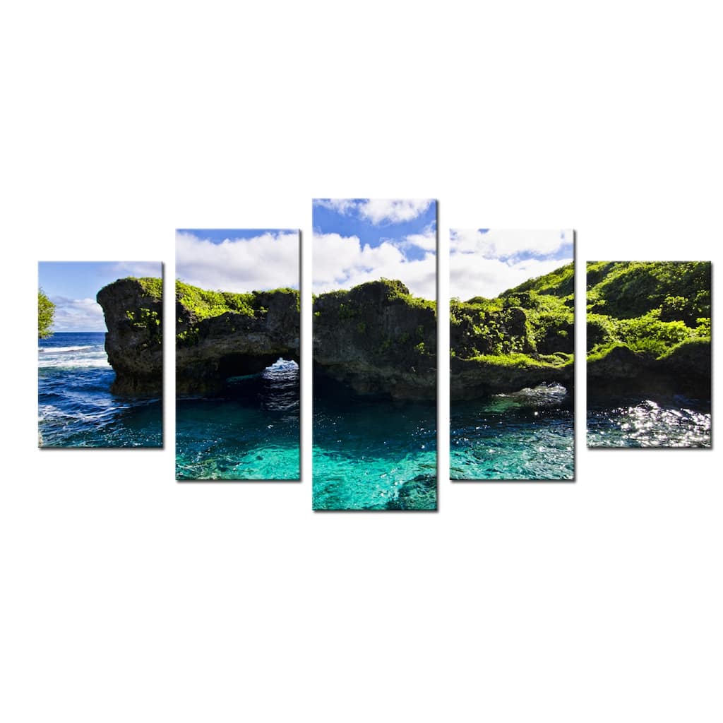 Ready2HangArt 'Seaglass II' 5-Piece Wrapped Canvas Wall Art Set