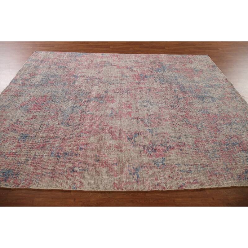Abstract Modern Oriental Area Rug Handmade Wool Carpet - 7'9"x 9'8"