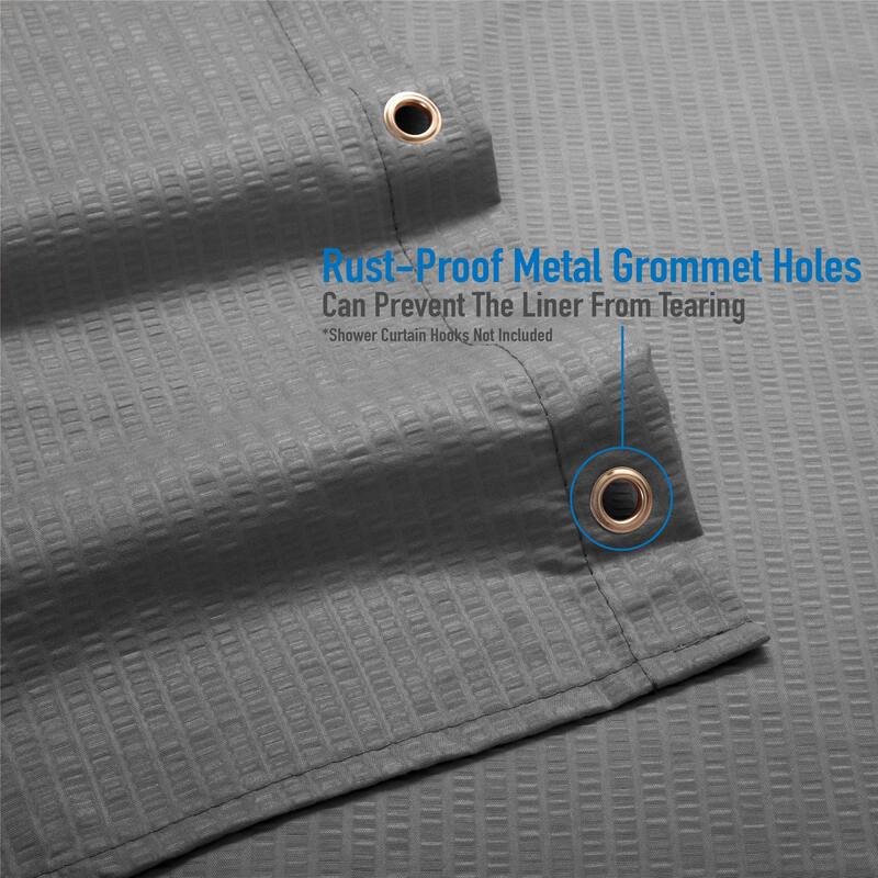 Bath Bliss Microfiber Soft Touch Dash Design Shower Curtain Liner