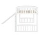 preview thumbnail 7 of 12, Twin Loft Bed with Slide and Reversible Ladder, Wooden Frame with Guardrails and Open Underbed Play Space
