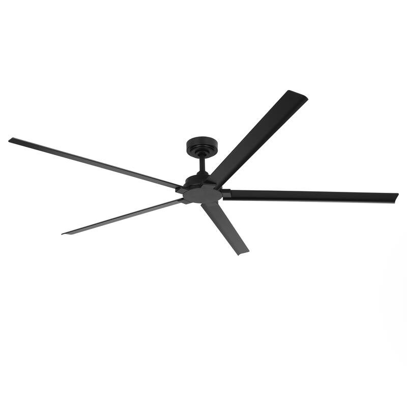 72" Black Industrial Waterproof Aluminum Large Outdoor Ceiling Fan with Remote