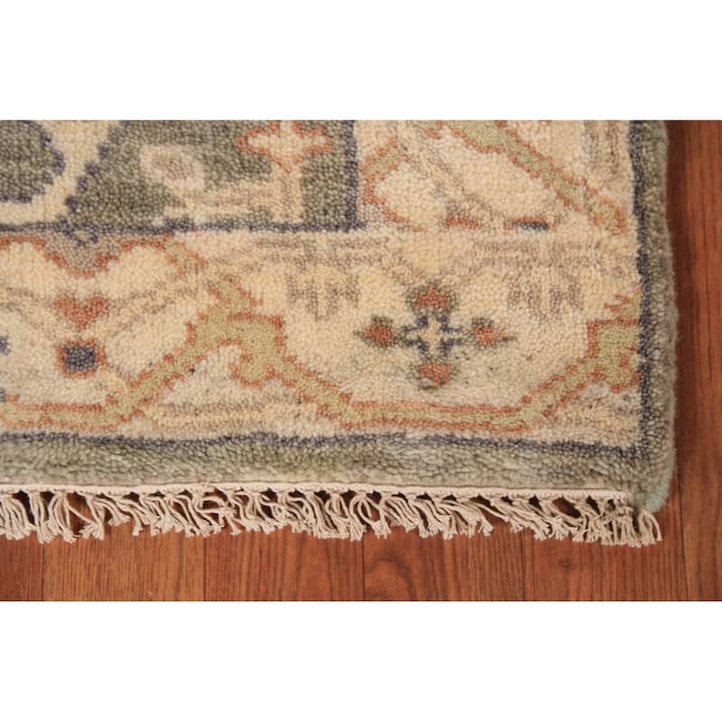 All-Over Oushak Oriental Runner Rug Handmade Wool Carpet - 2'8" x 11'6"