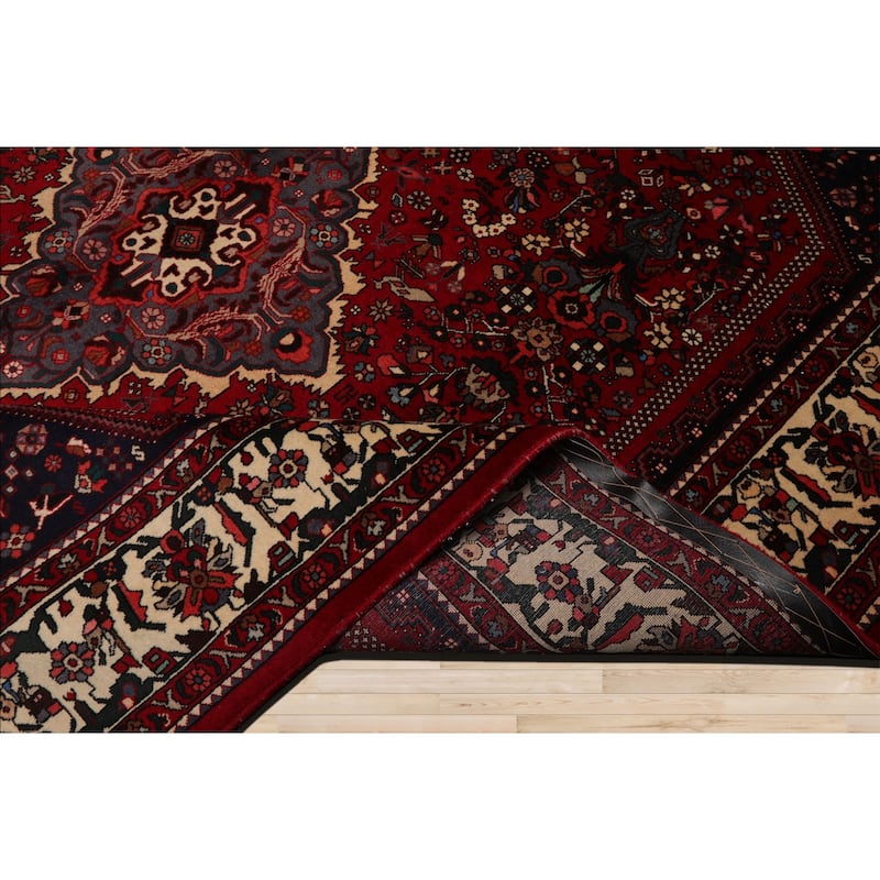 6'9''x9'1'' Hand Knotted Wool Red Joshican Abaden Traditional Rug - 6' 9'' x 9' 1''