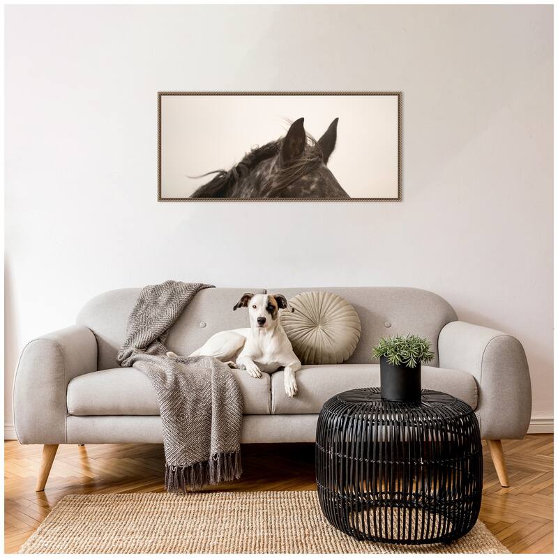 Kate and Laurel Horse Ears Panel by Crystal Lynn Collins Framed Canvas Wall Art Print