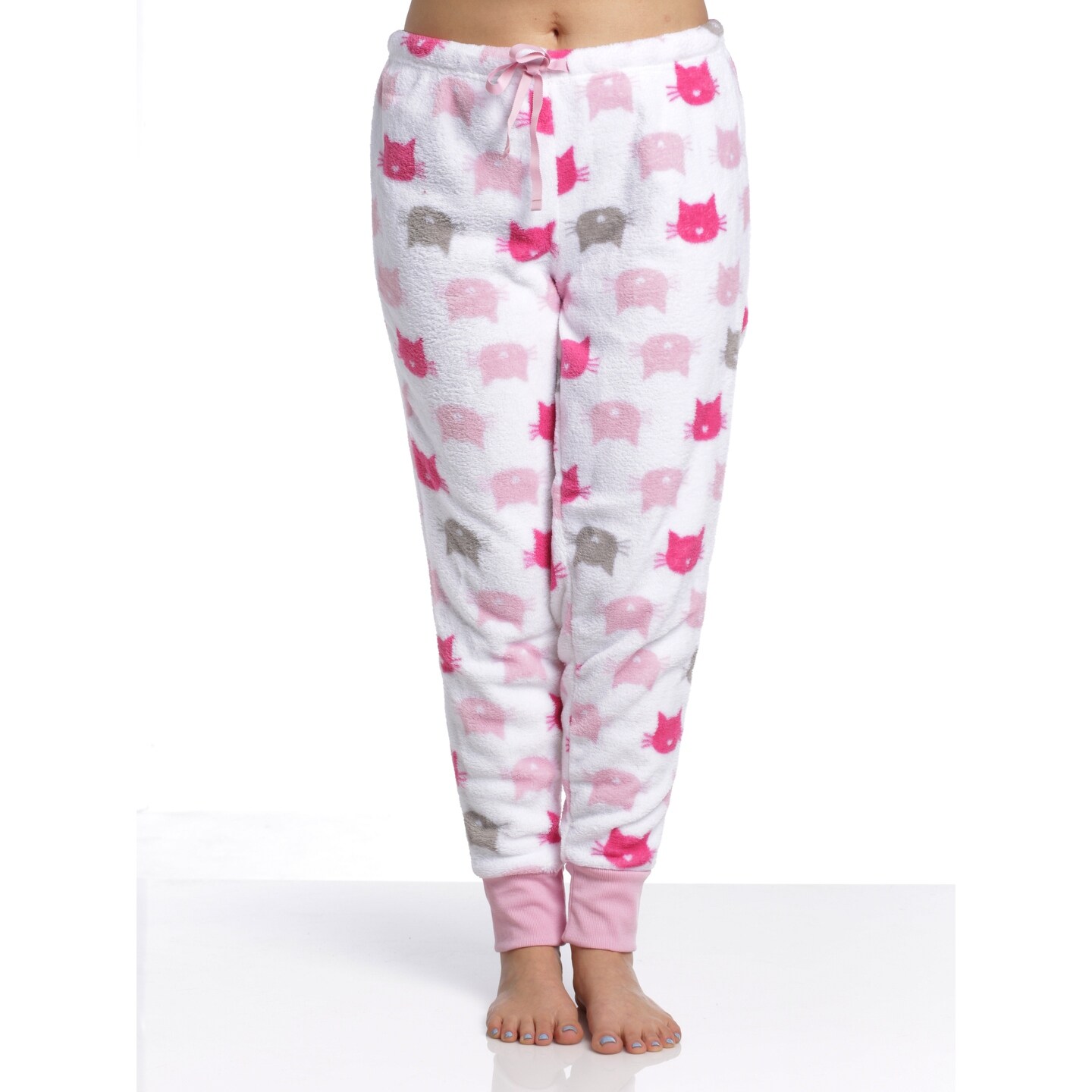 Shop Pj Couture Women S Sweet Dreams Cat Plush Pajama Pants