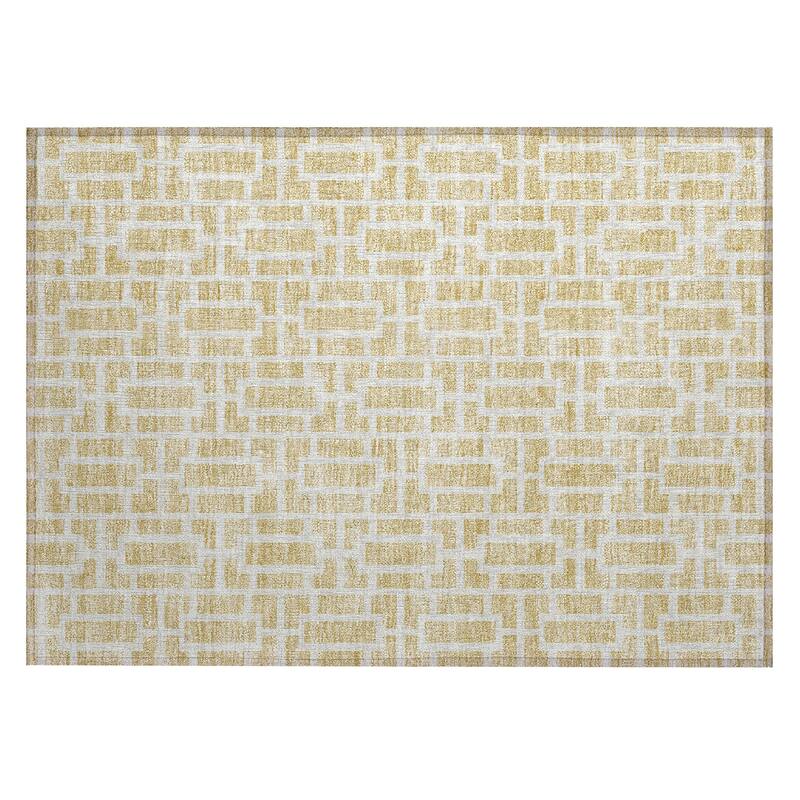 Machine Washable Indoor/ Outdoor Chantille Contemporary Geo Rug