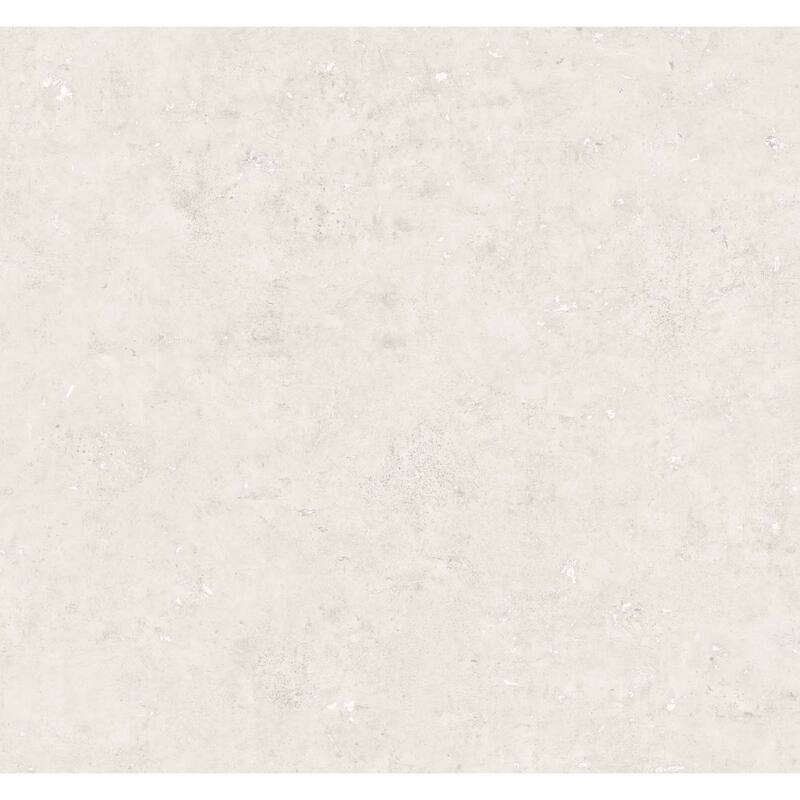 Seabrook Designs Cement Faux Embossed Vinyl Unpasted Wallpaper - 27 in. W x 27 ft. L - Salt Glaze & Metallic Champagne