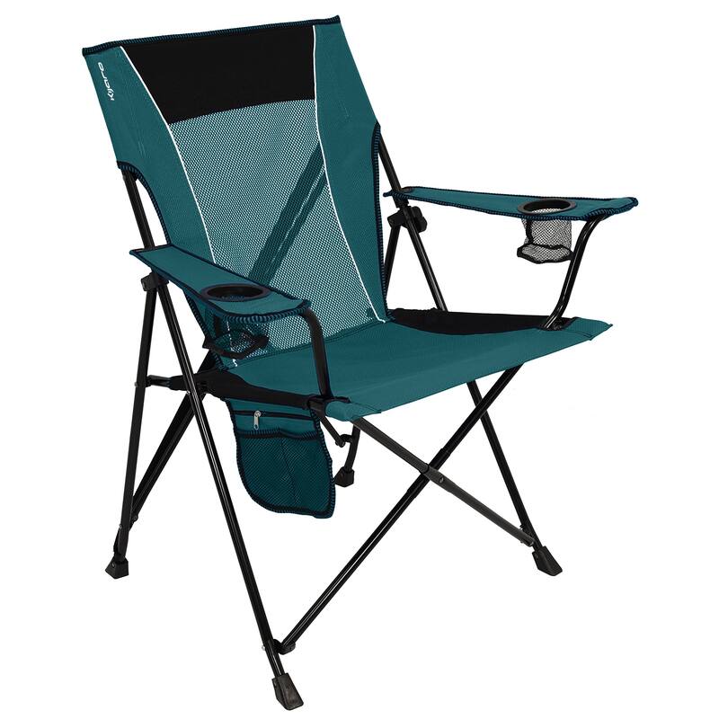 Dual Lock Camping Chair, Folding Beach Chair High Back Lightweight Portable Backpack Chair with Headrest - Blue/27