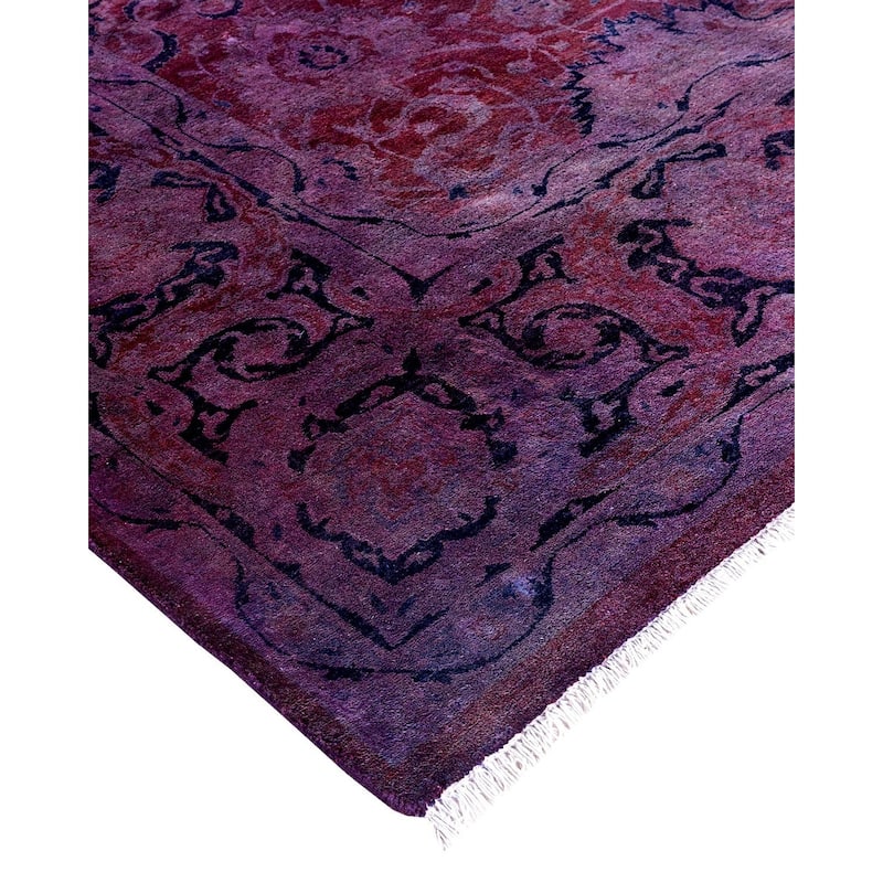 Contemporary Overdyed Wool Hand Knotted Area Rug - 6' 0" x 8' 10"
