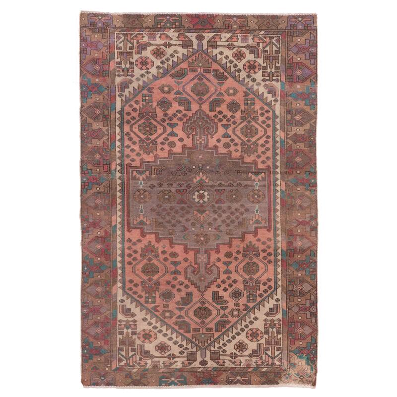 ECARPETGALLERY Hand-knotted Antalya Vintage Pink Wool Rug - 4'0 x 6'3