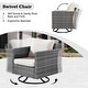 preview thumbnail 10 of 49, HOOOWOOO 11-piece Rattan Wicker Outdoor Furniture Set Swivel Chairs with Fire Pit