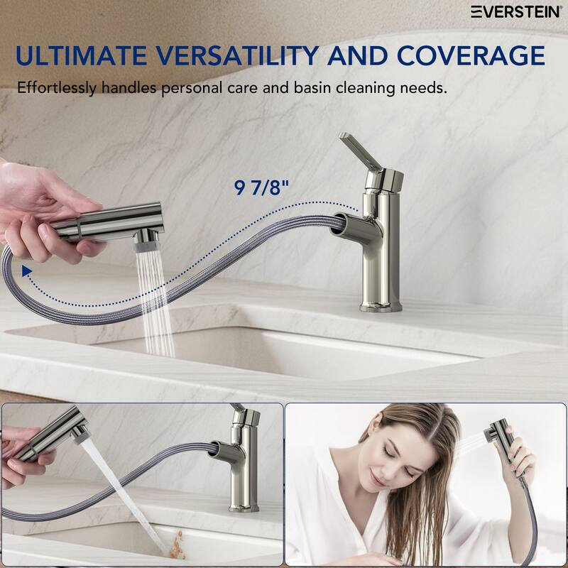 Single Handle Single Hole Bathroom Faucet with Pop‑Up Drain