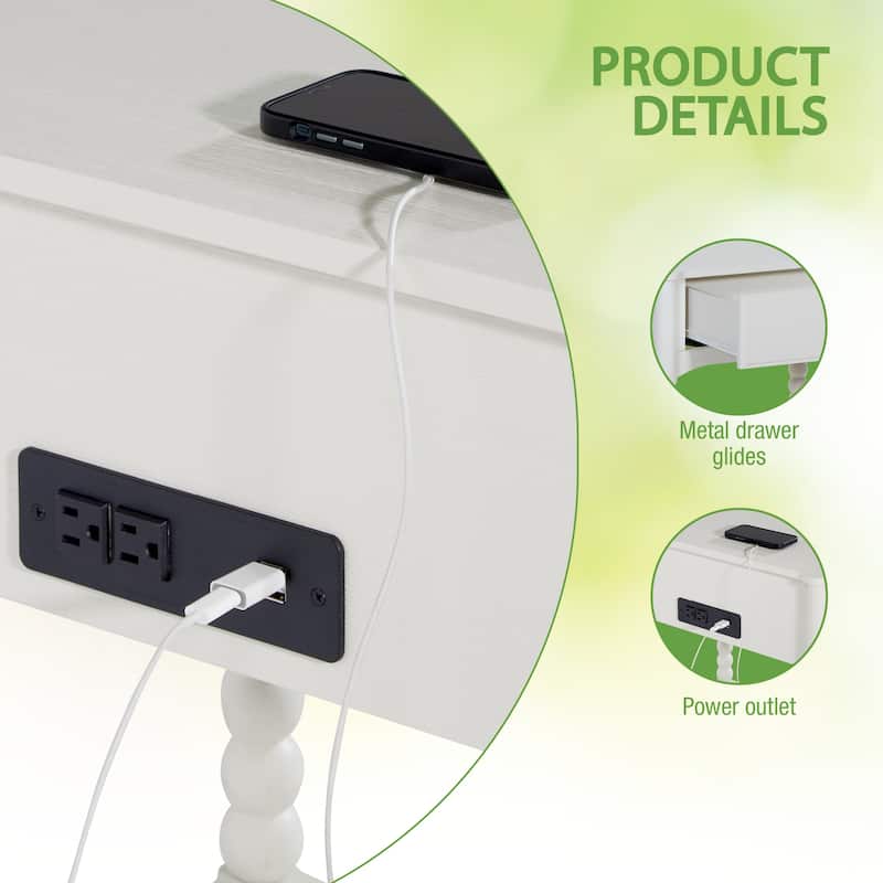 Spindle Single Drawer Night (1-Year Warranty)