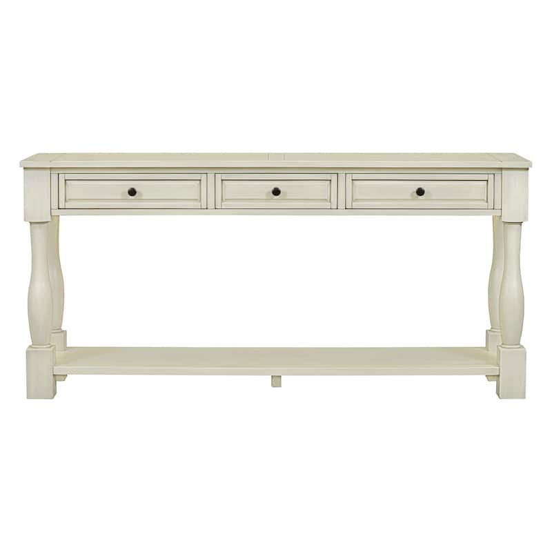 Console Table with Drawers and Shelf