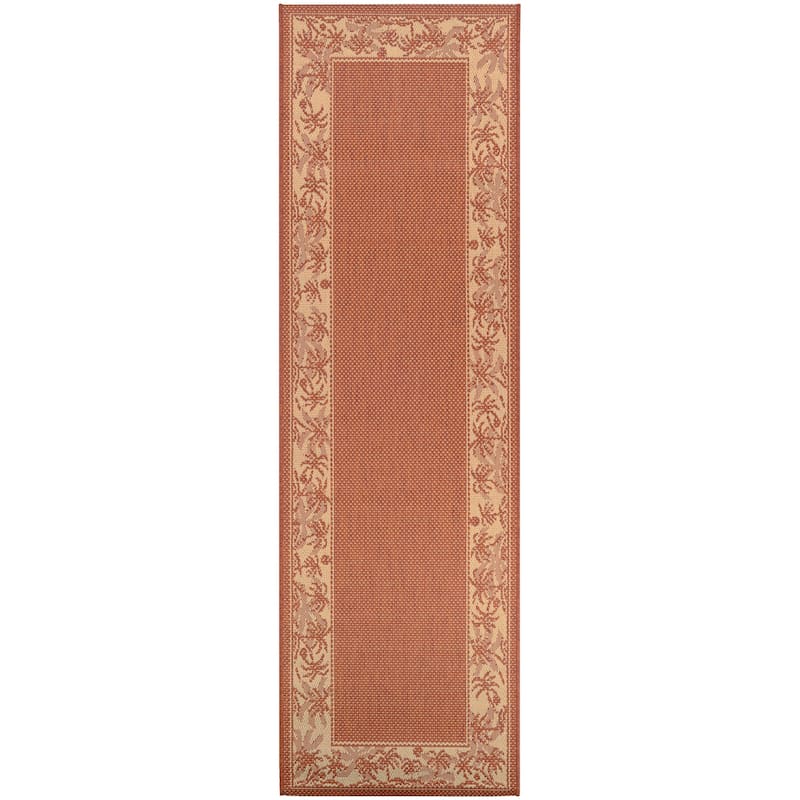 Dream Decor Rugs Pergola Sanctuary Indoor Outdoor Area Rug - 2'3" x 7'10" Runner - Terracotta/Natural