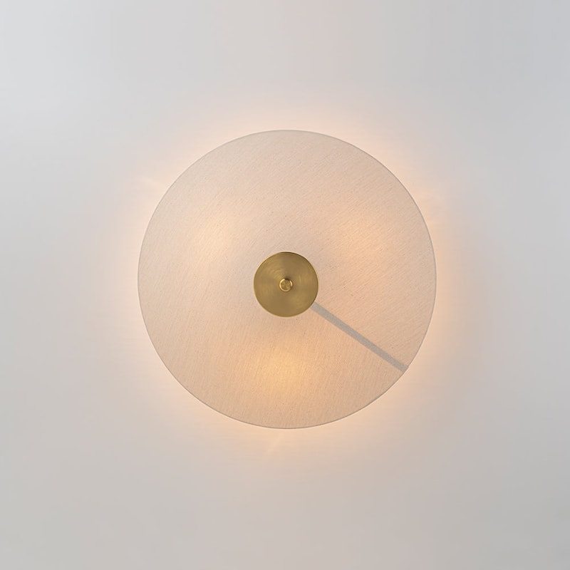 3-Light Mid-century Linen Cone Semi-flush Mount - N/A
