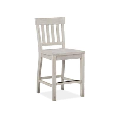 Magnussen Home Bronwyn Alabaster And Toasted Nutmeg Counter Chair Two Pack - 19''W x 21''D x 40''H