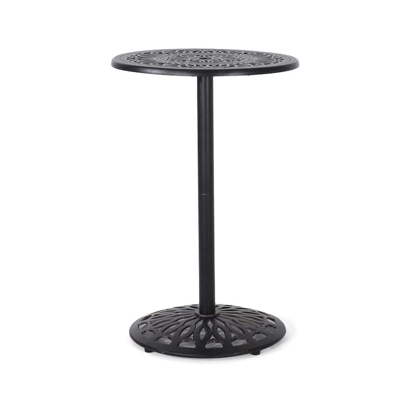 Aluminum Bar Table 41.5 Inch Copper Finish Outdoor Rustic Modern