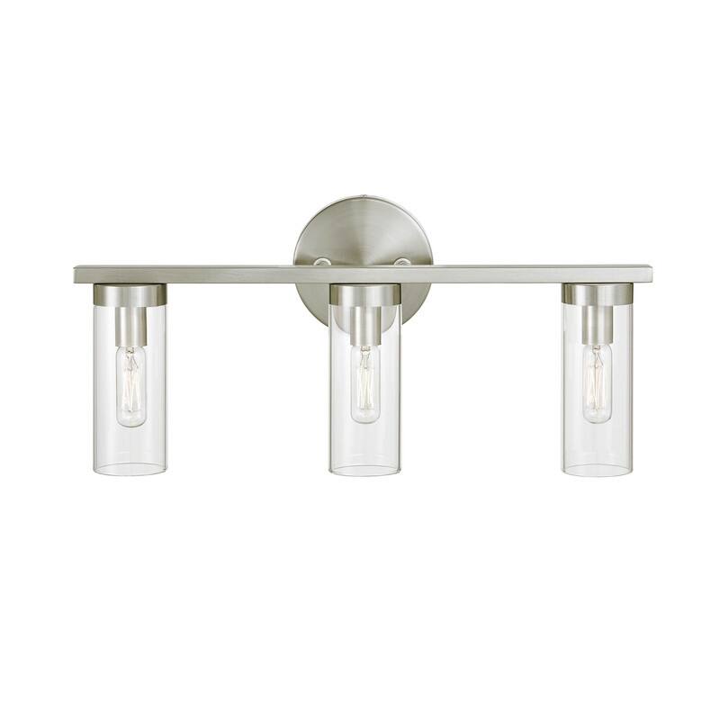 KAWOTI 3-light Modern Dimmable Bathroom Vanity Light with Clear Glass