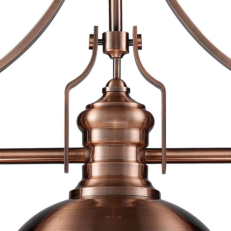 Chadwick 47-inch Wide 3-Light Linear Chandelier in Antique Copper