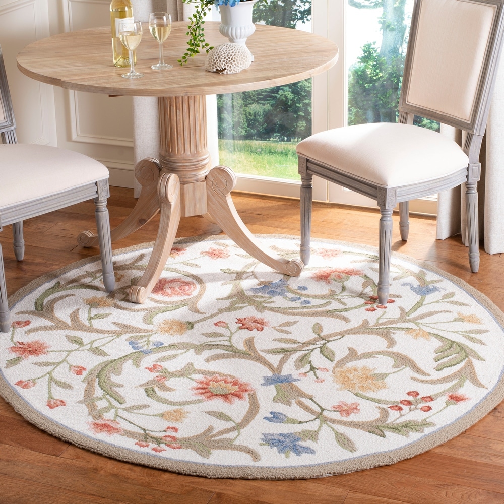 5' Round, Hand-Hooked Area Rugs - Bed Bath & Beyond