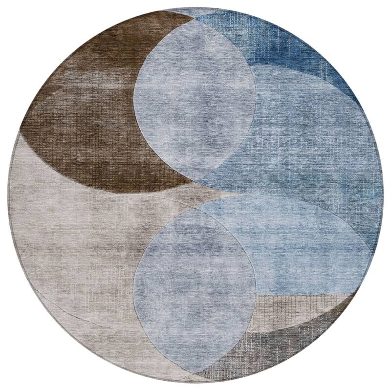 HomeRoots Geometric Transitional Rectangle Outdoor Rug