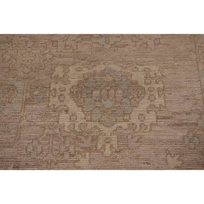 Earth Tone Vegetable Dye Oushak Area Rug Handmade Wool Carpet - 8'3" x 10'2"