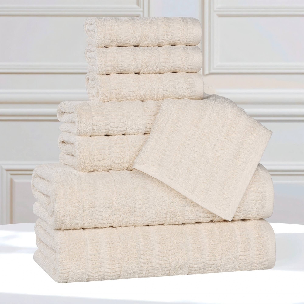 Superior Mika Smart Twist Viscose Cotton Blend 8 Piece Towel Set