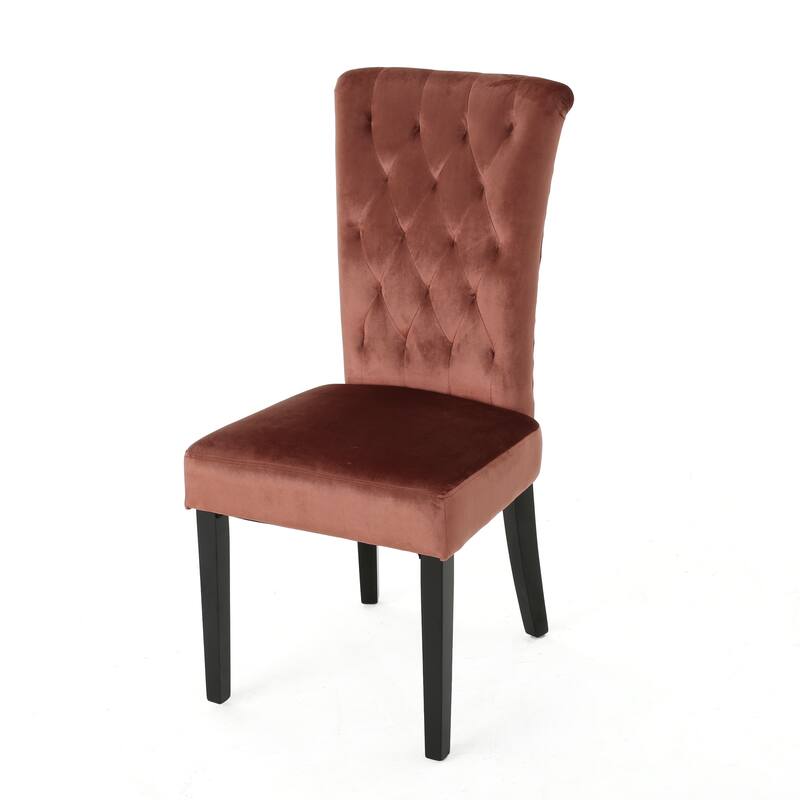 Velvet Tufted and Flared Dining Chairs
