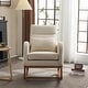 preview thumbnail 4 of 14, Accent Rocking Chair, Upholstered Nursery Glider Rocker, Orange and White White