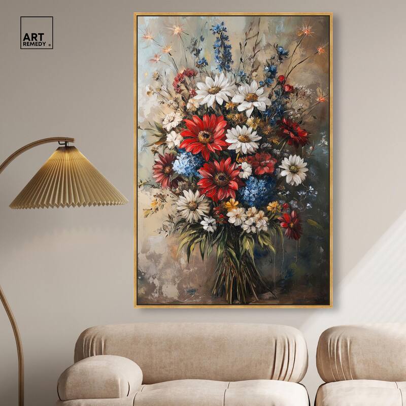 Symphony of Flowers II Canvas by Art Remedy