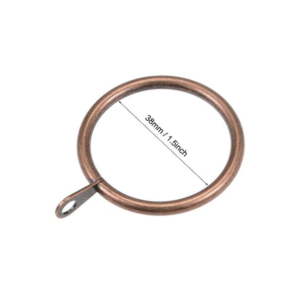 Silver 38mm White & Copper Black Curtain Rings To Go With Our Curtain Pole 
