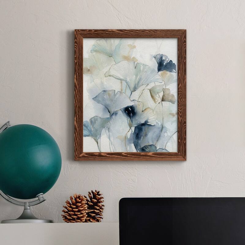 Indigo Ginkgo I-Premium Framed Canvas - Ready to Hang